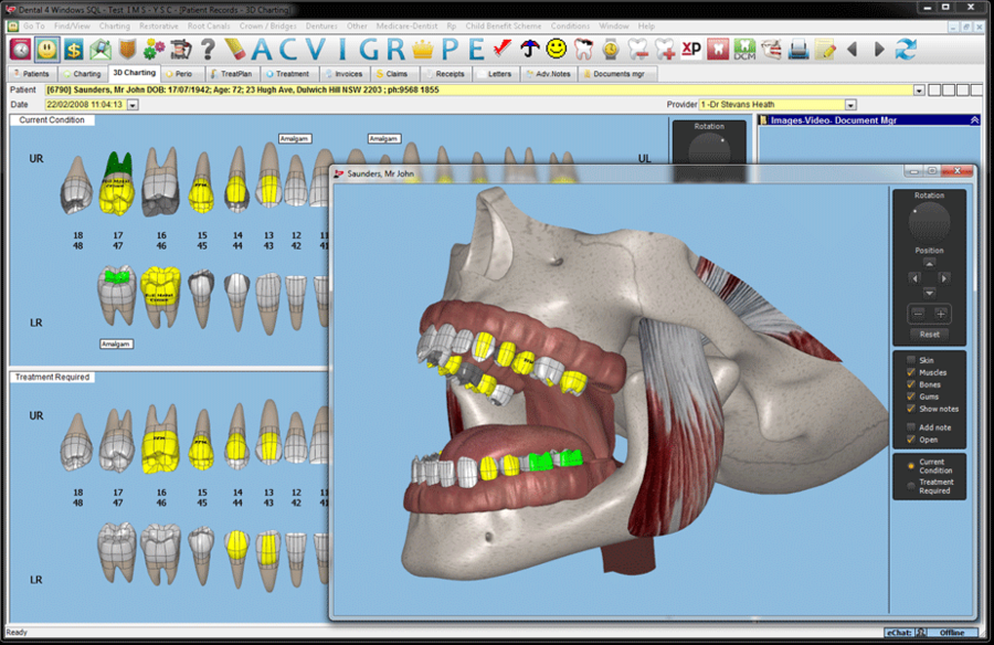 Интерфейс программы Dental4windows