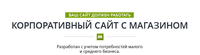 Мастер - корпоративный сайт с магазином